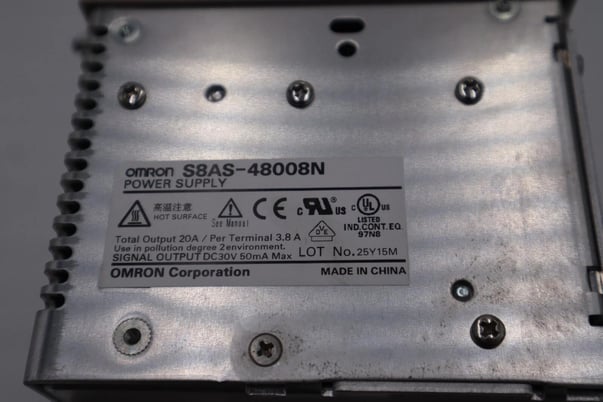 S8AS-48008N Omron DIN Rail Mount Power Supply 20A STOCK 4026-A - Image 2