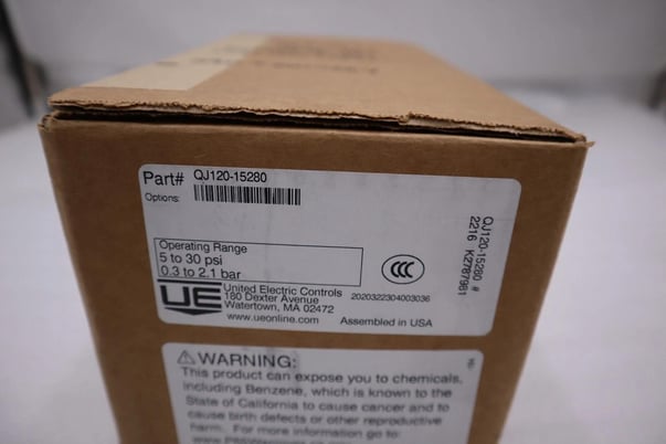 UNITED ELECTRIC Controls QJ120-15280 PRESSURE SWITCH, 5-30 psi, New #2922A - Image 2