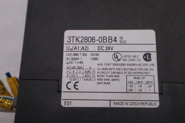 SIEMENS 3TK2806-0BB4, SAFETY RELAY THREE AVAILABLE STOCK 5265 - Image 1