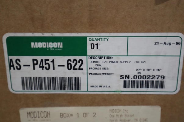 Modicon AS-P451-622 Remote I/O Power Supply 60 HZ ASP451622 NEW STOCK G320 - Image 4