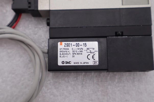 SMC Vacuum Ejector NZM121HT-K5LZ-E15L & VJ114 Solenoid Valve NEW STOCK K-2468 - Image 2