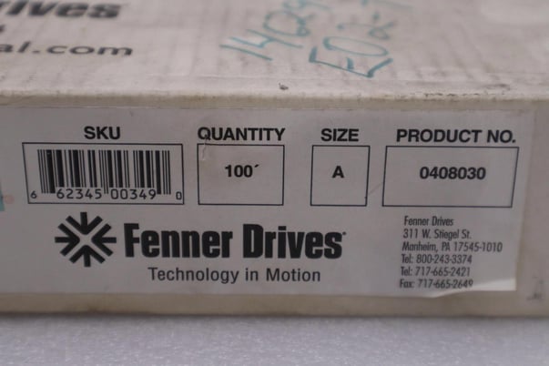 NEW FENNER 0408030 Power Twist Wedge Belt Profile (1/2" ) 100 Feet STOCK H1107 - Image 1