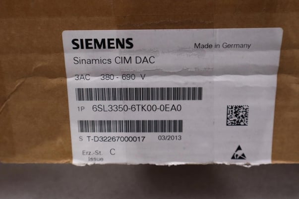 NEW SURPLUS Siemens 6SL3350-6TK00-0EA0 Simatics CIM DAC STOCK 2883B - Image 2