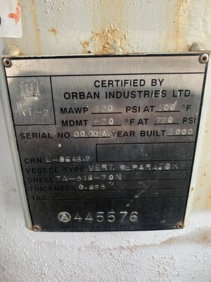 30" Sweet Vertical Dual Separator, 720 psi, 2000 - Image 7