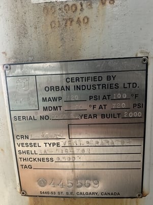 30" Sweet Vertical Dual Separator, 720 psi, 2000 - Image 9