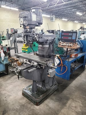 Alliant #RT2, 9" x42"T-slot table, 3 HP, AcuRite II digital read out, one shot lubrication, R-8, Servo 140 - Image 1