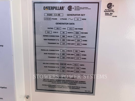 48 KW Caterpillar #XQ60, diesel generator set, trailer mount, EU-3B, 5 hours, 2024 - Image 5
