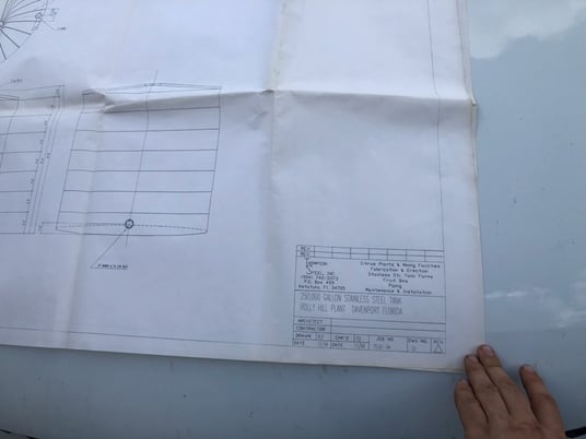 250000 gallon Storage Tank, Food Grade Stainless Steel, w/ internal catwalks & platforms, 1994 (4 available) - Image 5