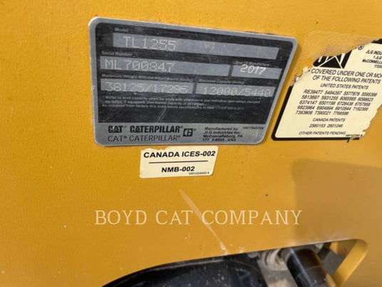 Cat TL1255D, Telehandler, 4760 hours, S/N: ML700847, 2017 - Image 6