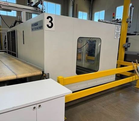 1150 Ton, 186 oz., Hyundai #EDIS-1150DL, Hybrid injection molding machine, 110mm screw, 2014 (5 available) - Image 10