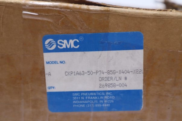 Smc cylinder max press 250psi ckp1a63-50-p74-85g-x404-x22us-a new stock 1666-a - Image 2