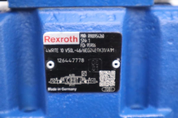 Rexroth Valve R900954260 4WRTE 10 V50l-46/6EG24ETK31/A1M VALVE NEW STOCK H1640 - Image 2