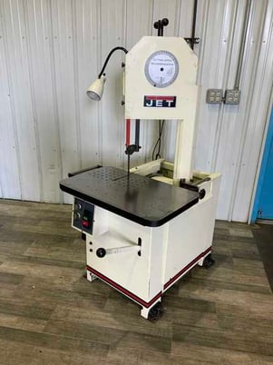 8-1/2" x 14-1/2" Jet Rollin vertical band saw, 120" x 1" blade, 1 HP, foot pedal - Image 1