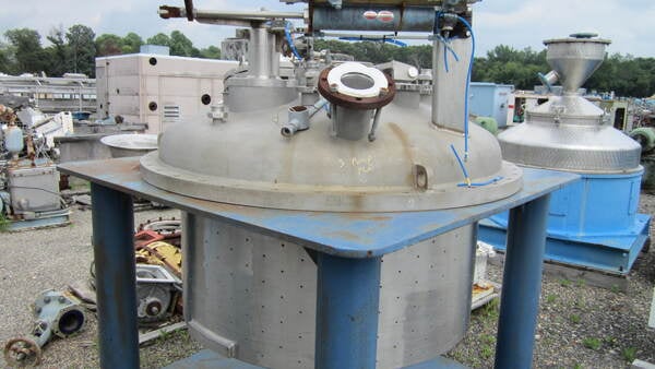 48" x 24" Sanborn #48", Stainless Steel Basket Centrifuge, perforated, 1150 RPM, 25 HP, unused - Image 1