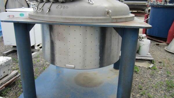 48" x 24" Sanborn #48", Stainless Steel Basket Centrifuge, perforated, 1150 RPM, 25 HP, unused - Image 7