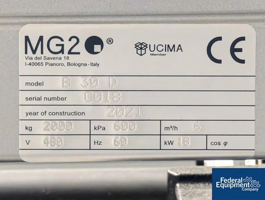 MG2 #B30/D, double-bay palletize, 8 cycles/min., AB PLC, 1250 HMI, 2021 - Image 2