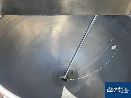 50 gallon Lee Industries #EV5P25M, Kettle, Stainless Steel, hemisphere bottom, open top, lid, jacket 90 psi - Image 5