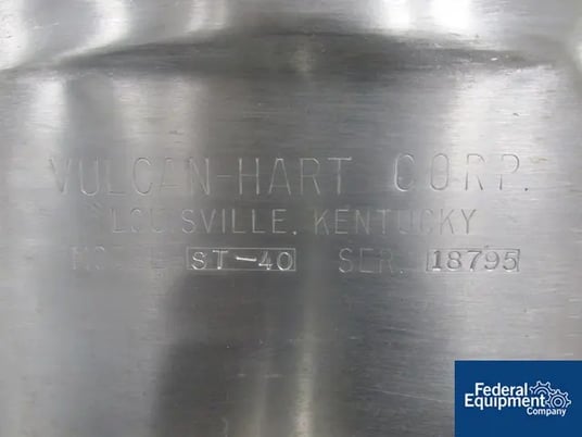 40 gallon Vulcan Hart #ST-40, Kettle, Stainless Steel, 22" diameter x 20" straight side, open top, slope - Image 2