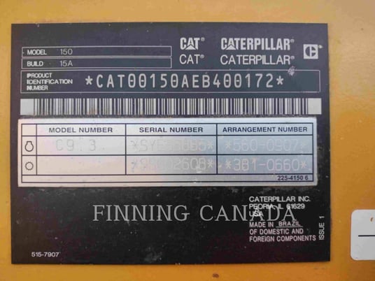 Caterpillar 150-15, Motor Grader, 4210 hours, S/N: EB400172, 2020 - Image 6