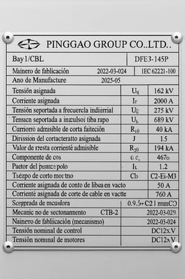 2000 Amp. Pinggao, DFLT-145P, 145 KV hybrid switching module, surplus, 2023 - Image 7