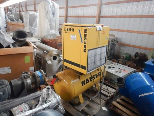Kaeser #SM11, Air Compressor, w/Pressure Tank, 200 psi @ 500&deg;F, 1995 - Image 3