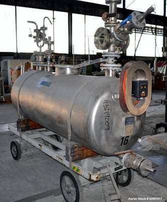 264.2 gallon Inox #AG, mobile pressure tank, 316L Stainless Steel, 28 PSI, horizontal, 31" diameter x 75" - Image 3