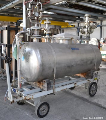264.2 gallon Inox #AG, mobile pressure tank, 316L Stainless Steel, 28 PSI, horizontal, 31" diameter x 75" - Image 4