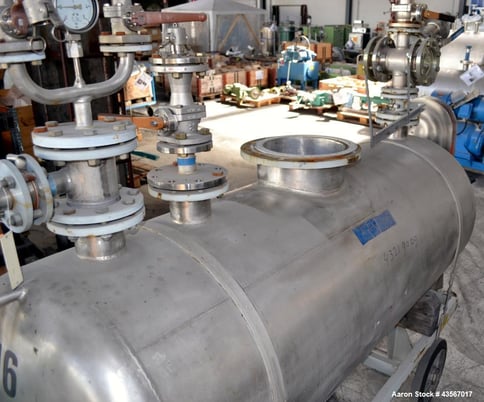 264.2 gallon Inox #AG, mobile pressure tank, 316L Stainless Steel, 28 PSI, horizontal, 31" diameter x 75" - Image 6