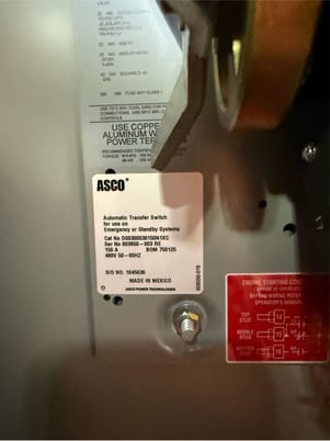 150 Amp. ASCO D00300030150N1XC, automatic transfer switch, 480 Volts - Image 6
