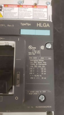 600 Amp. Siemens, HLX3B600MA2REX6, Breaker, 600 Volts, 3P - Image 3
