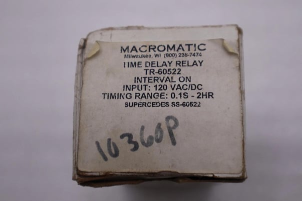 Tr-60522 - macromatic - time delay relay 120vac/dc new unit stock h1306a - Image 3