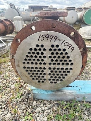 81 sq.ft., 100 psi shell, 100 psi tube, Perry Products, Shell/Tube Heat Exchanger, (104) 0.75" diameter - Image 5