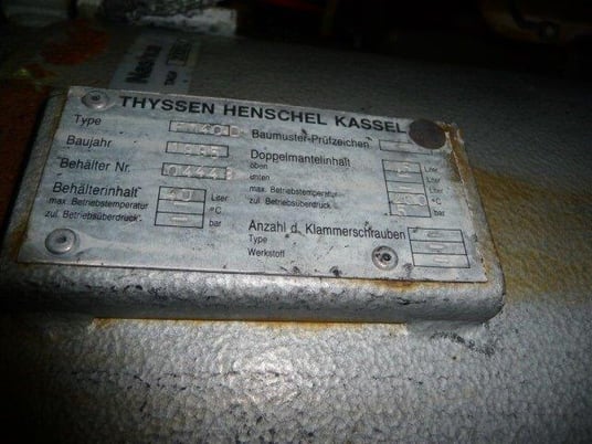40 liter Henschel #FM40D, High Intensity Mixer, Deflector Blade, 4.8/8kW Motor, 2 Speed, 380 V, 1995 - Image 6
