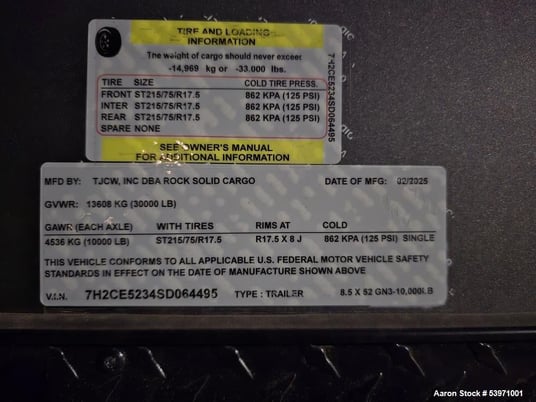 Rock Solid Cargo, Gooseneck Trailer, 8.5' x 52', 30,000 lb Rating, Triple Axle, Blackout Package, 2025 - Image 7