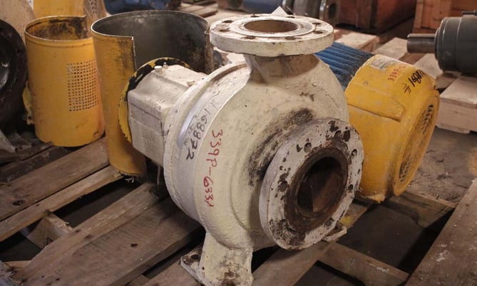 Ahlstrom #APP31-100, Pump, Iron Casing, w/ Stainless Steel Stuffing Box & Mechanical Seal, 4" x 5", 12" - Image 1