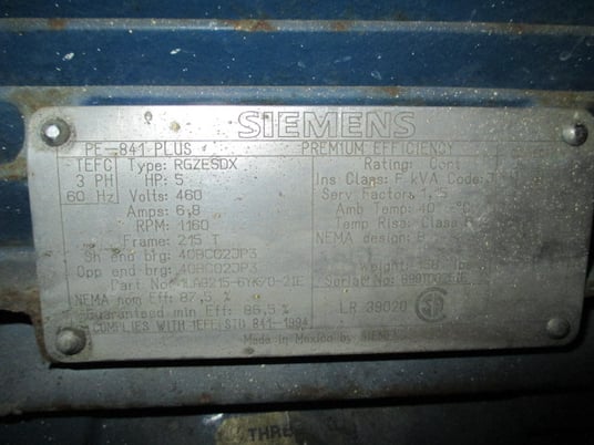 Viking #S2L, Rotary Lobe Pump, 1.5", Stainless Steel, 5 HP, 116 RPM, 460 V - Image 3