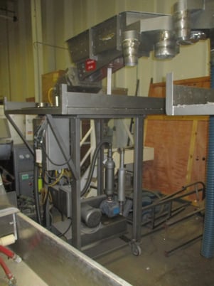 12" x 36" Syntron, Stainless Steel Classifying Screen, 2-Deck, w/2 HP Conveyor & Stainless Steel Receiver, On - Image 1