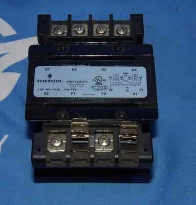Emerson E100 Hevy Duty type SBE transformer, .100 KVA, 1 yr warranty - Image 1