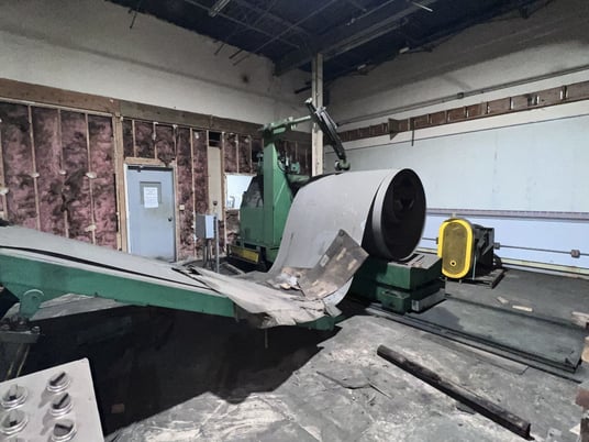 20000 lb. Egan, uncoiler w/ coil car, 72" width, 72" outside dimensions - Image 1