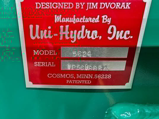 Uni-Hydro #5624, ironworker, 56 ton, 9" throat, manual punch aligner, built for forklift handling - Image 8