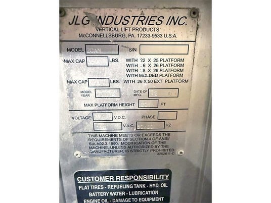 JLG #20-AM, boom lift, 2004 - Image 7