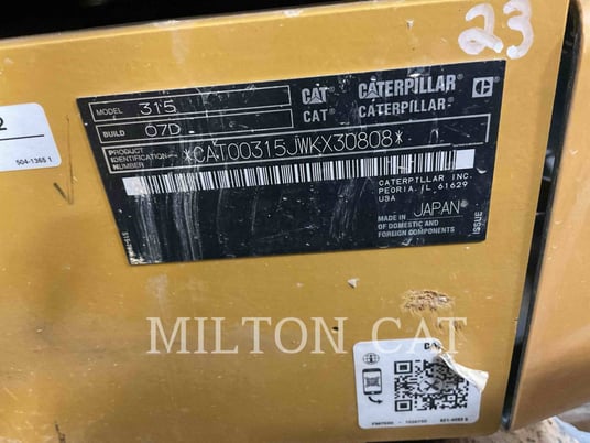 Caterpillar 315, Crawler Excavator, 490 hours, S/N: WKX30808, 2023 - Image 6