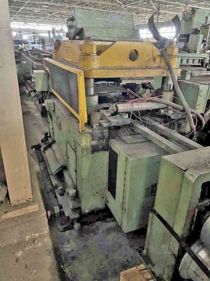 150 Ton, Tishken #CO-20-4-150, pre-punch & notch press, 2.5 stroke, air clutch, adj. mounting base - Image 4