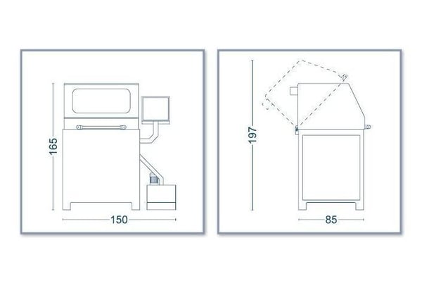 Rekord #CK-300-TH, twin head grinder, 13.75" knife diameter, 1" stroke, PLC, 2024 - Image 8