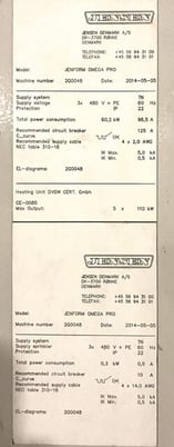 Jensen #Jenform-Omega-Pro-IV, Steam Tunnel, 480v/, upgraded blowers & motors, 2014 - Image 4
