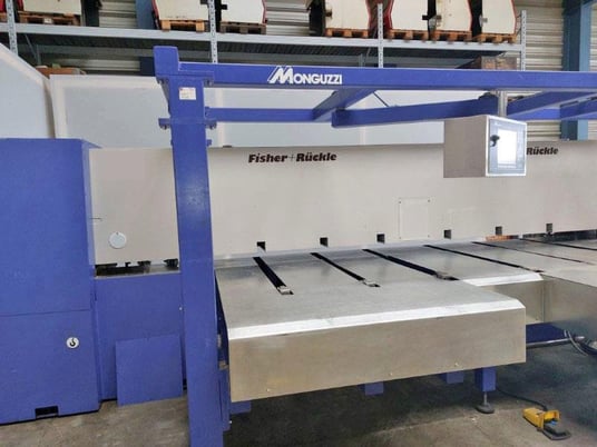 Monguzzi / Fisher Ruckle #Alos/AFH-34, veneer guillotine w/ internal milling & glue applicator - Image 4