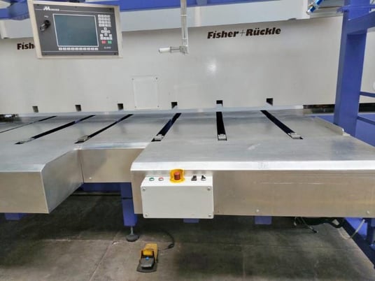 Monguzzi / Fisher Ruckle #Alos/AFH-34, veneer guillotine w/ internal milling & glue applicator - Image 7