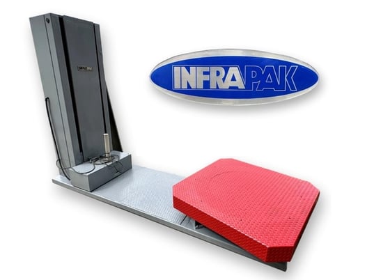 Infrapak #HPS, sidewinder stretch wrapper, 48" x 48" pallet turntable, 6' 6"wrap height - Image 1