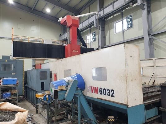 Awea #HVM-6032, CNC bridge type vertical machining center, Fanuc 18iMB, 236.2" X, 153.5" Y, 39.3" Z, 4000 - Image 1