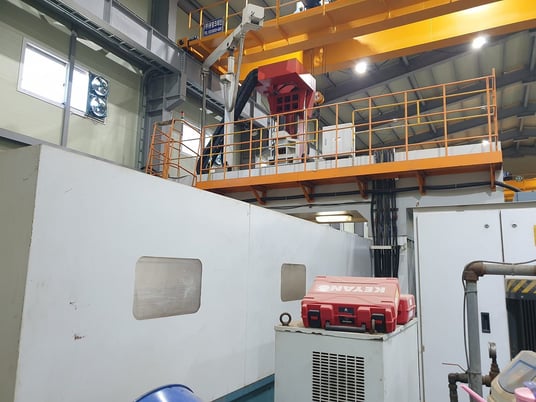 Awea #HVM-6032, CNC bridge type vertical machining center, Fanuc 18iMB, 236.2" X, 153.5" Y, 39.3" Z, 4000 - Image 7